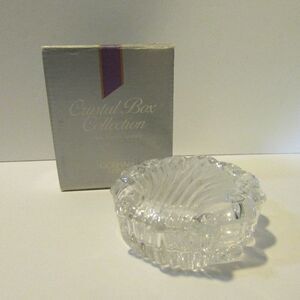 Gorham clear lead crystal Chantily Shell trinket box nautical vanity decor